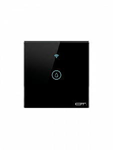 Умный выключатель высокотоковый 40А одноклавишный Wi-Fi Орбита OT-HOS27 Черный